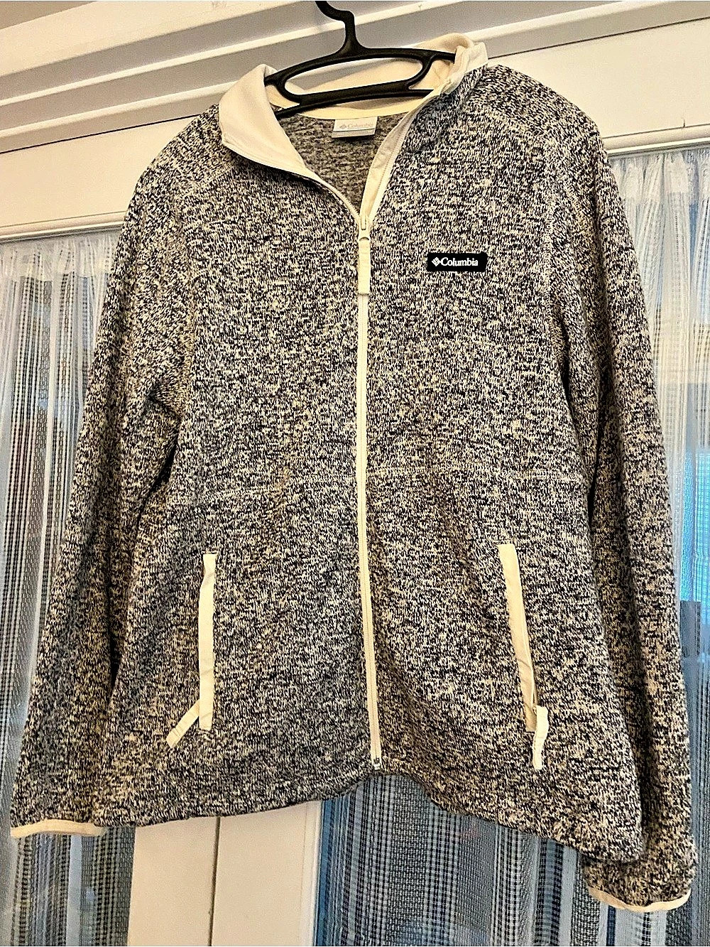 Columbia Women's Sweater Weather Fleece Full-Zip Gray & White Medium